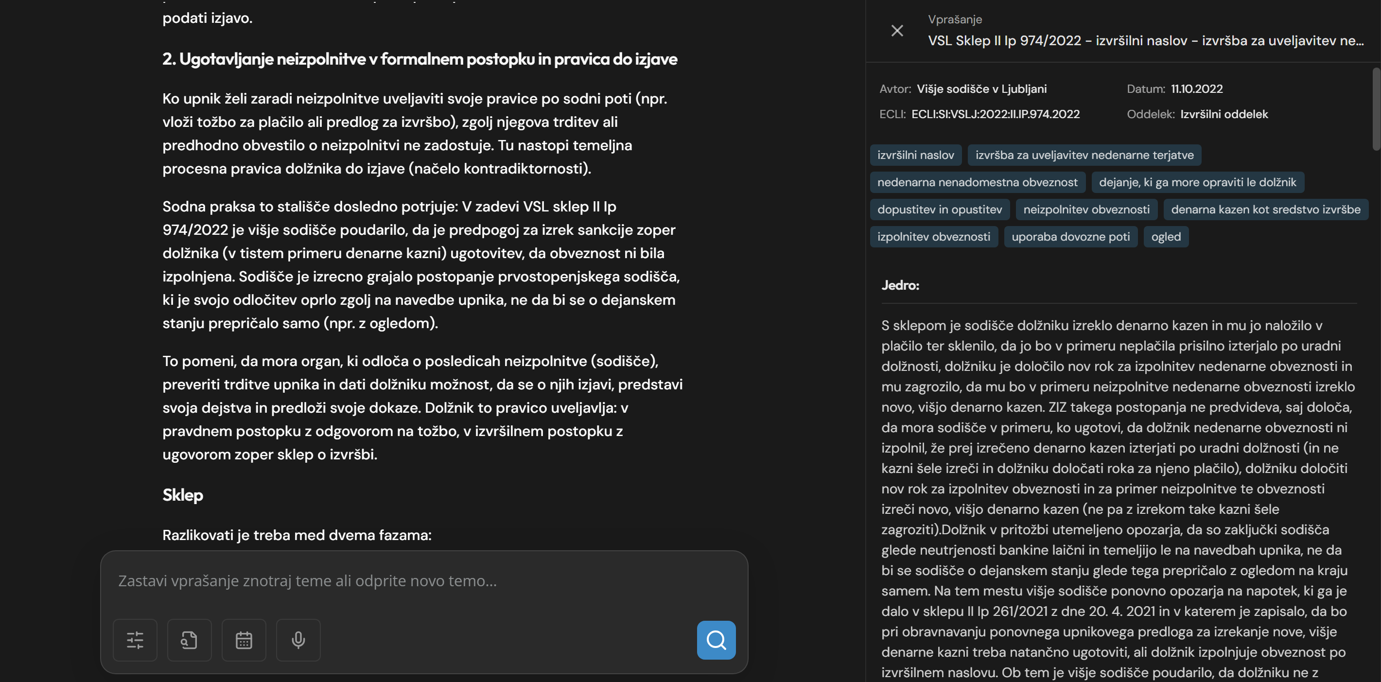 TFL AI - klik na referenco odpre predogled dokumenta